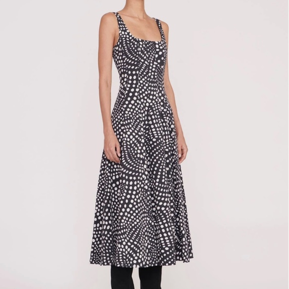 Staud Black Wavy Dot Wells Dress NEVER WORN with tags - Picture 5 of 6